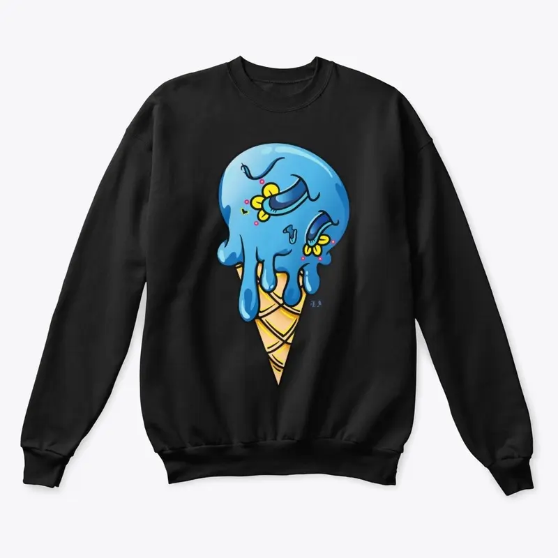 Blue Sugar Skull ice cream 