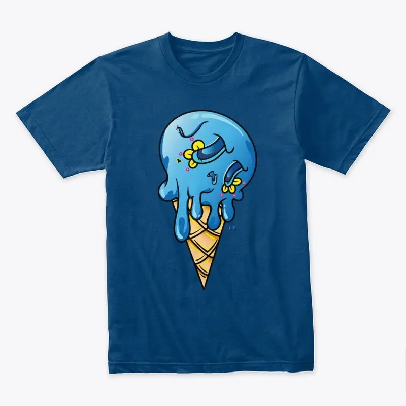 Blue Sugar Skull ice cream 