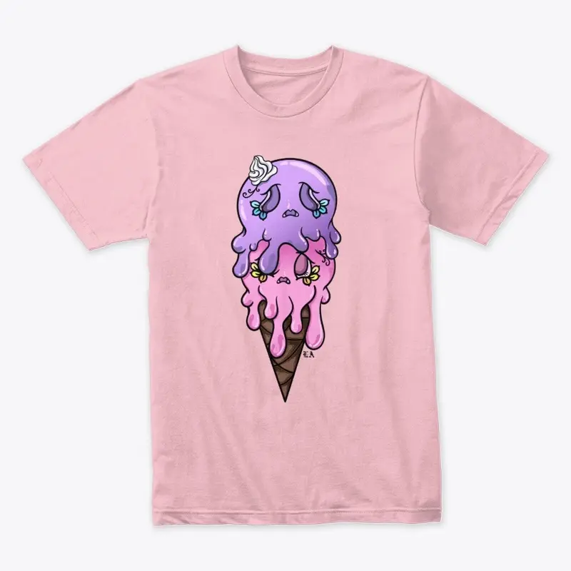 Sugar Skull ice cream, purple and pink