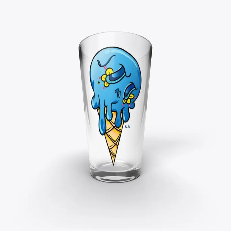 Blue Sugar Skull ice cream 